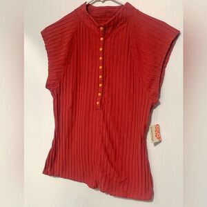 Nwt free people movement ribbed henley